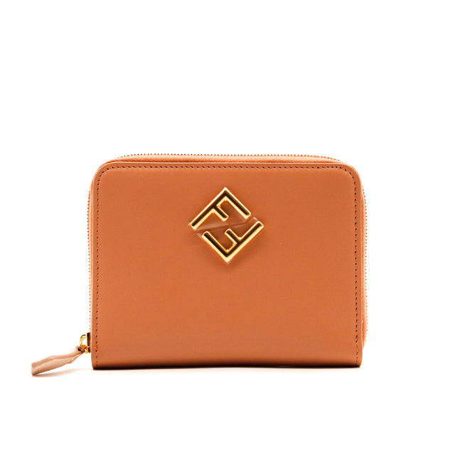 Le Portefeuille zippé Fendi Diamonds Rose