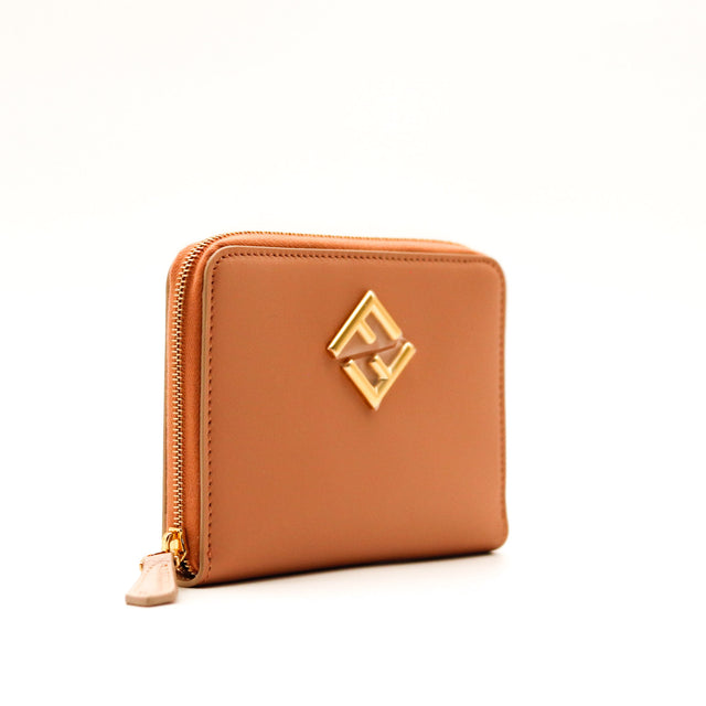 A Carteira com fecho Fendi Diamonds Rosa