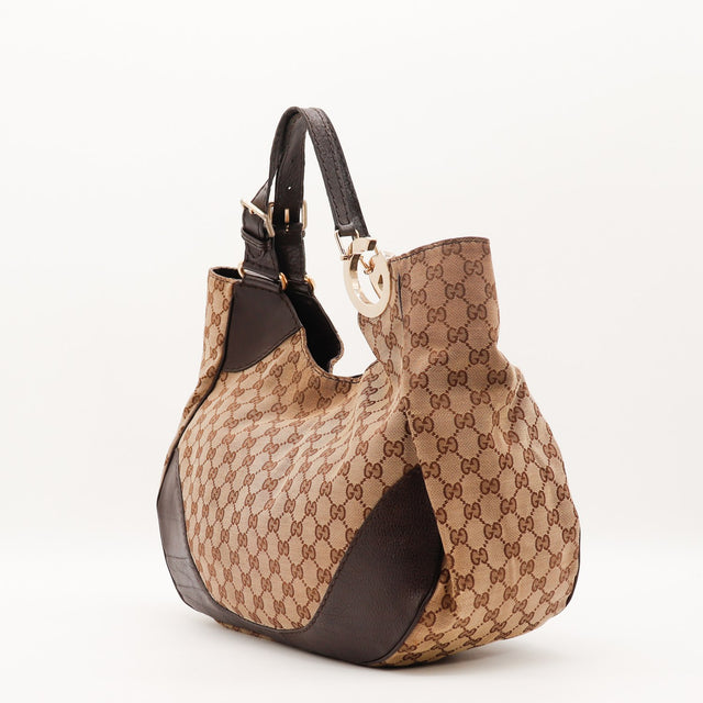 Sac Gucci Hobo Charlotte toile monogrammée vue de dos occasion authentique — AMANA Vintage