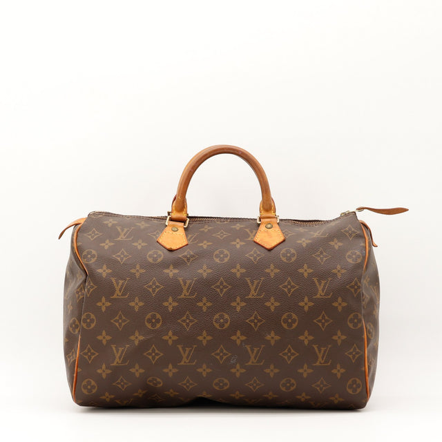 Vue de face Louis Vuitton Speedy 35 Toile Monogramme occasion authentique — AMANA Vintage