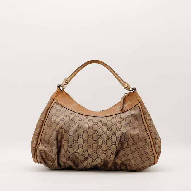 borsa Gucci Hobo vista posteriore tela monogrammata autentico di seconda mano — AMANA Vintage