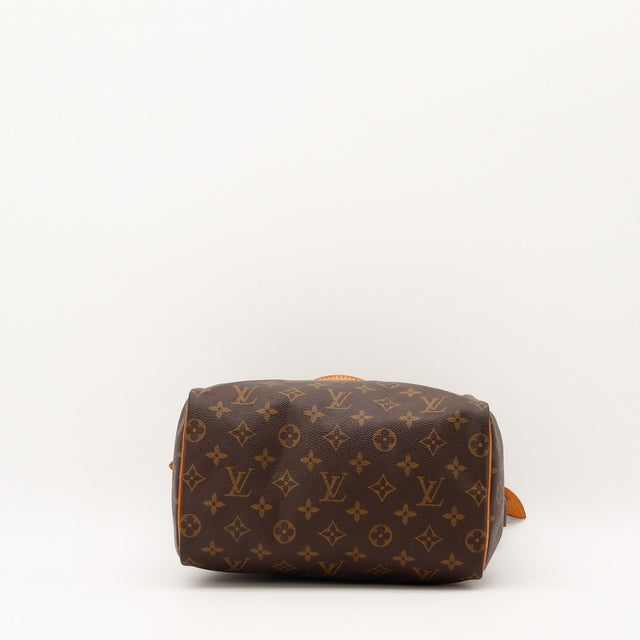 Détail de la tirette Louis Vuitton Speedy 25 Toile Monogramme occasion authentique — AMANA Vintage