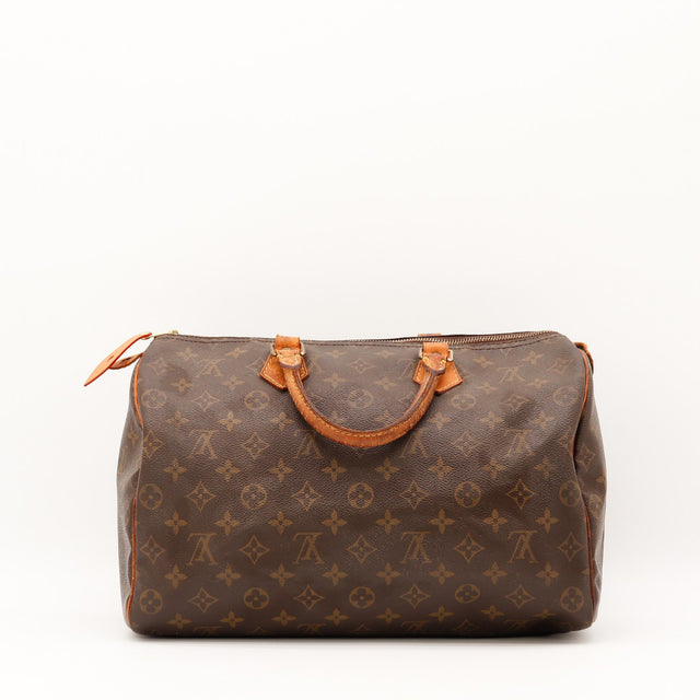 Vue de l'intérieur Louis Vuitton Speedy 35 Toile Monogramme occasion authentique — AMANA Vintage