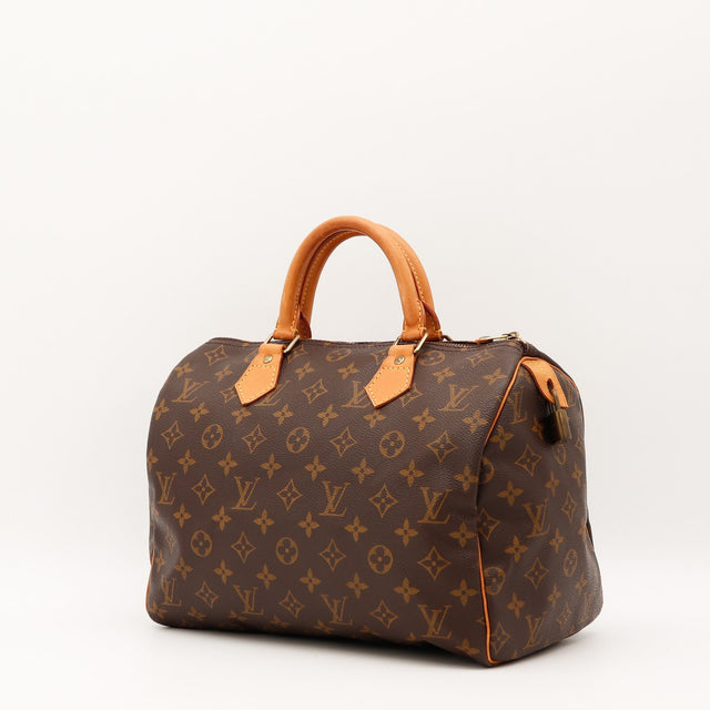 Vue de dos Louis Vuitton Speedy 30 Toile Monogramme occasion authentique — AMANA Vintage