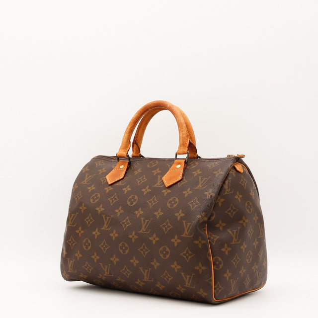 Vue de dos Louis Vuitton Speedy 30 Toile Monogramme occasion authentique — AMANA Vintage