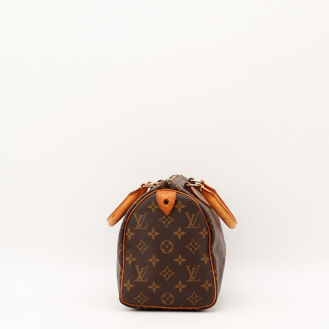 Vue de profil Louis Vuitton Speedy 25 Toile Monogramme occasion authentique — AMANA Vintage