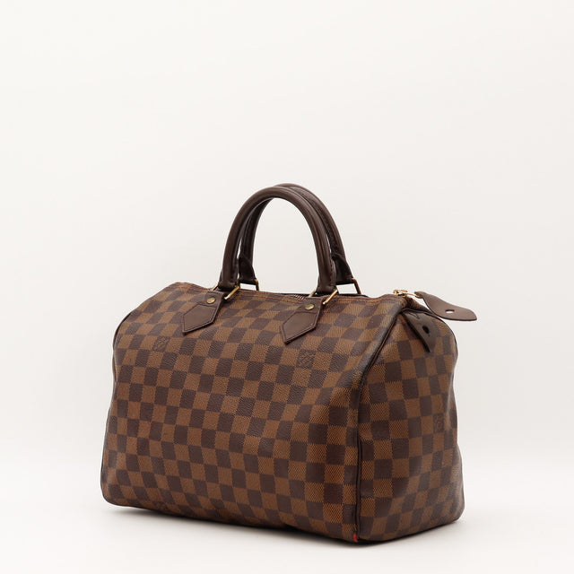 Vue de dos Louis Vuitton Speedy 30 toile Damier Ébène occasion authentique — AMANA Vintage