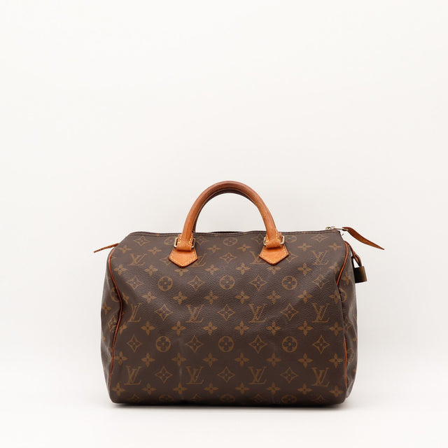 Vue de face Louis Vuitton Speedy 30 Toile Monogramme occasion authentique — AMANA Vintage