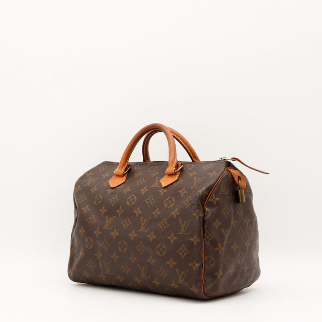 Vue de dos Louis Vuitton Speedy 30 Toile Monogramme occasion authentique — AMANA Vintage