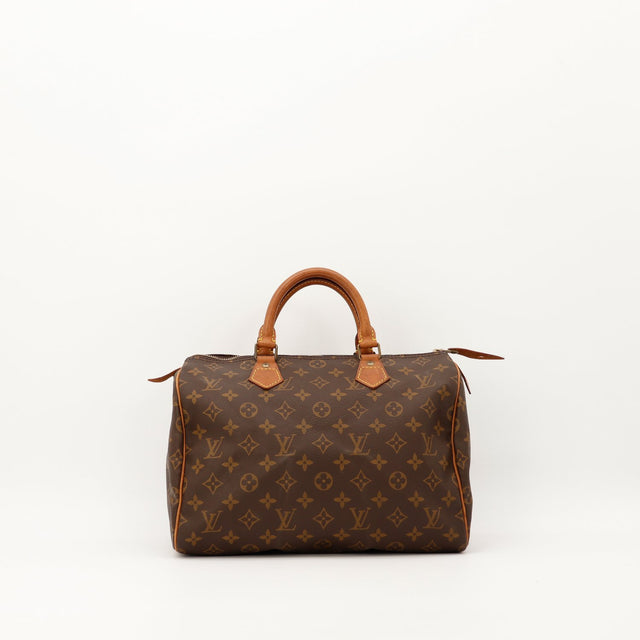 Sac Louis Vuitton Speedy 30 toile Monogram vue de face occasion authentique — AMANA Vintage