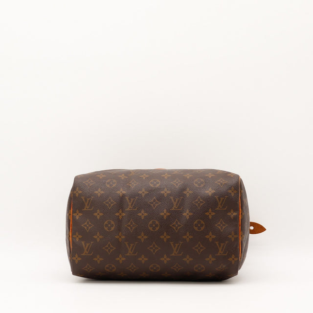 Détail de la tirette Louis Vuitton Speedy 30 Toile Monogramme occasion authentique — AMANA Vintage