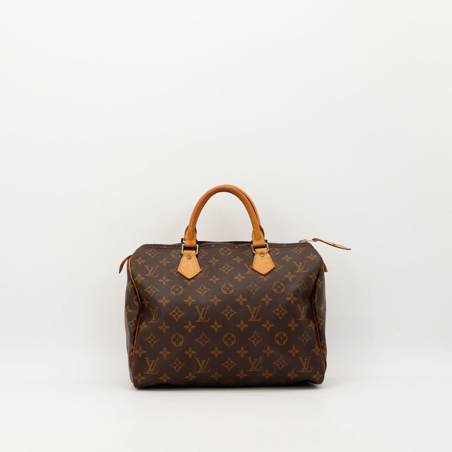 Sac Louis Vuitton Speedy 30 toile Monogram vue de face occasion authentique — AMANA Vintage