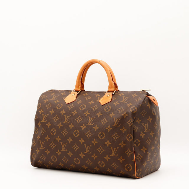 Vue de dos Louis Vuitton Speedy 35 Toile Monogramme occasion authentique — AMANA Vintage