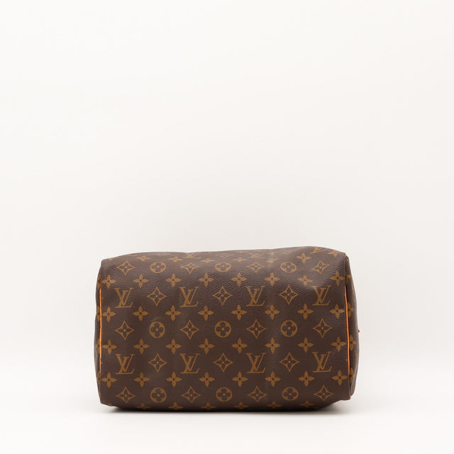 Détail de la tirette Louis Vuitton Speedy 30 Toile Monogramme occasion authentique — AMANA Vintage