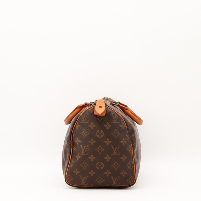 Vue de profil Louis Vuitton Speedy 30 Toile Monogramme occasion authentique — AMANA Vintage