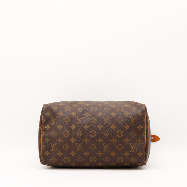 Détail de la tirette Louis Vuitton Speedy 30 Toile Monogramme occasion authentique — AMANA Vintage