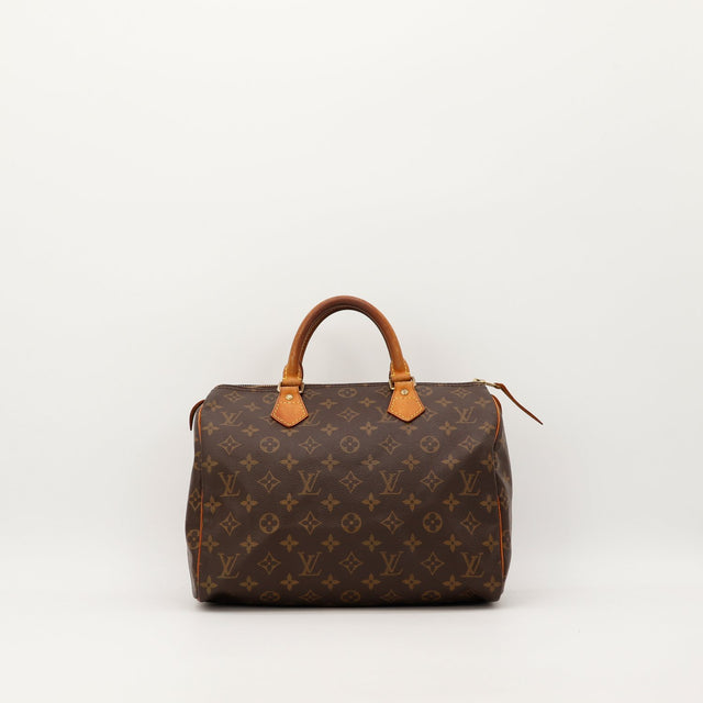 Sac Louis Vuitton Speedy 30 toile Monogram vue de face occasion authentique — AMANA Vintage