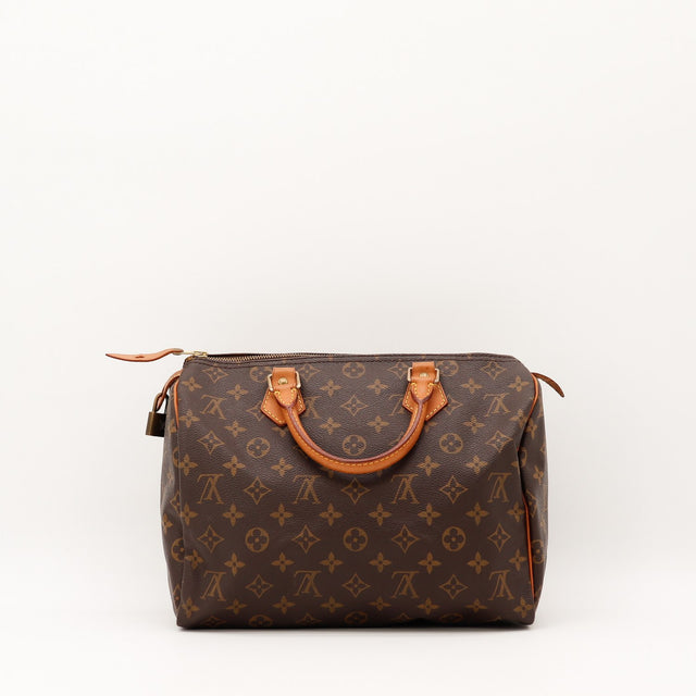 Vue de l'intérieur Louis Vuitton Speedy 30 Toile Monogramme occasion authentique — AMANA Vintage