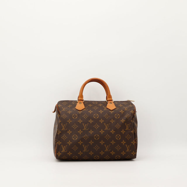 Sac Louis Vuitton Speedy 30 toile Monogram vue de face occasion authentique — AMANA Vintage