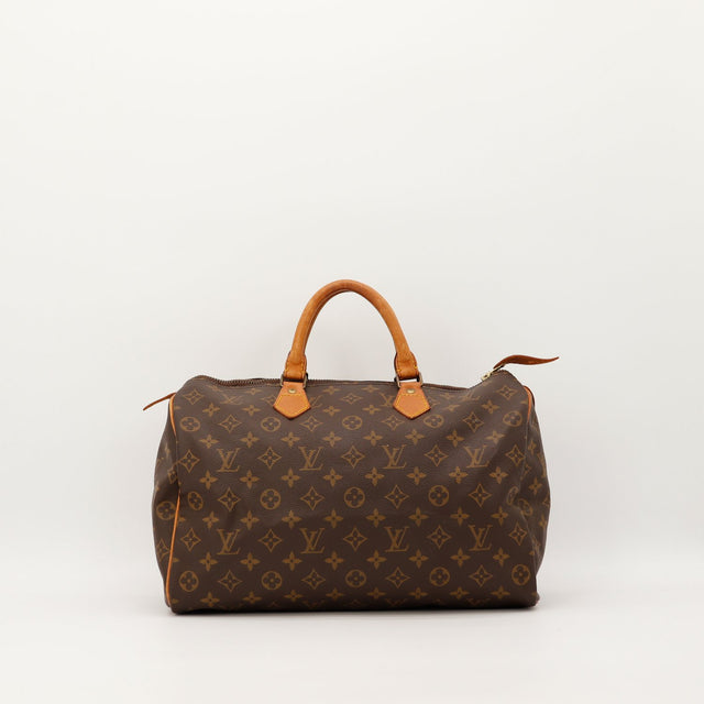 Sac Louis Vuitton Speedy 35 toile Monogram vue de face occasion authentique — AMANA Vintage