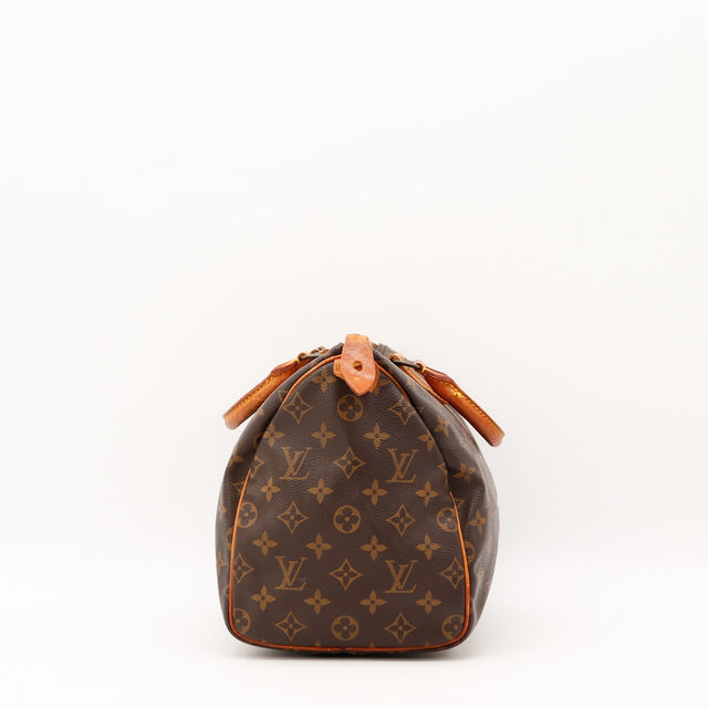 Vue de côté Louis Vuitton Speedy 30 Toile Monogramme occasion authentique — AMANA Vintage