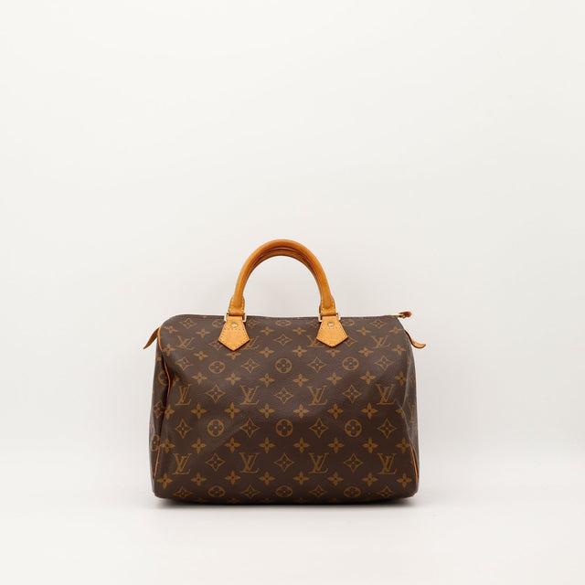 Sac Louis Vuitton Speedy 30 toile Monogram vue de face occasion authentique — AMANA Vintage