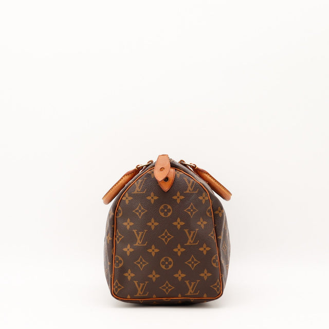 Vue de profil Louis Vuitton Speedy 30 Toile Monogramme occasion authentique — AMANA Vintage