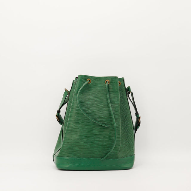 Sac Louis Vuitton Noé GM cuir Epi vert vue de face occasion authentique — AMANA Vintage