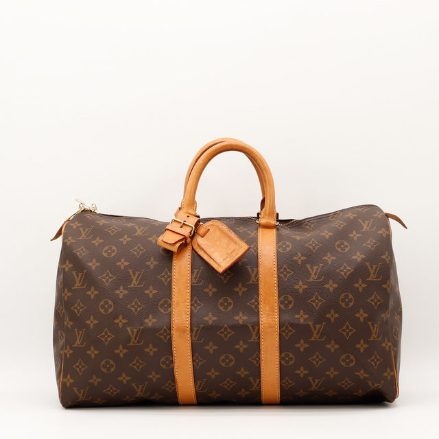 Vue de face Louis Vuitton Keepall 45 Toile Monogramme occasion authentique — AMANA Vintage