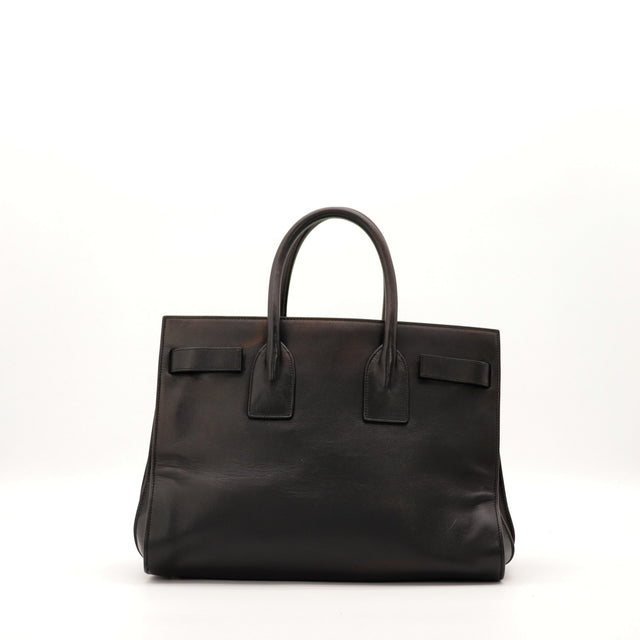 Sac Saint Laurent Sac de Jour Small cuir noir vue arrière occasion authentique — AMANA Vintage