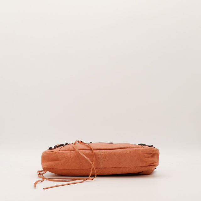 Fond du sac Balenciaga First cuir d'agneau rose saumon occasion authentique — AMANA Vintage
