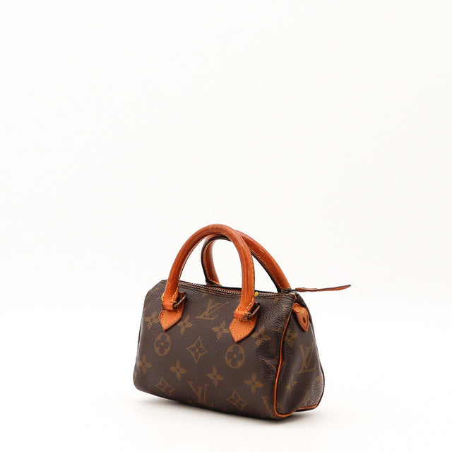 Vue de dos Louis Vuitton Mini Speedy Toile Monogramme occasion authentique — AMANA Vintage