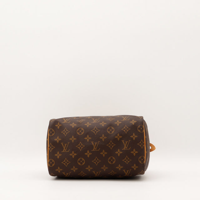 Détail des anses Louis Vuitton Speedy 25 Toile Monogramme occasion authentique — AMANA Vintage