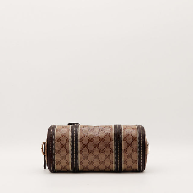 Sac Gucci Boston vue de dessous toile monogrammée occasion authentique — AMANA Vintage