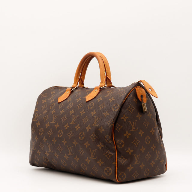 Vue de dos Louis Vuitton Speedy 35 Toile Monogramme occasion authentique — AMANA Vintage