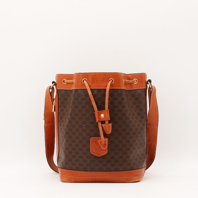 Sac Céline Seau Macadam toile Macadam marron vue de face occasion authentique — AMANA Vintage