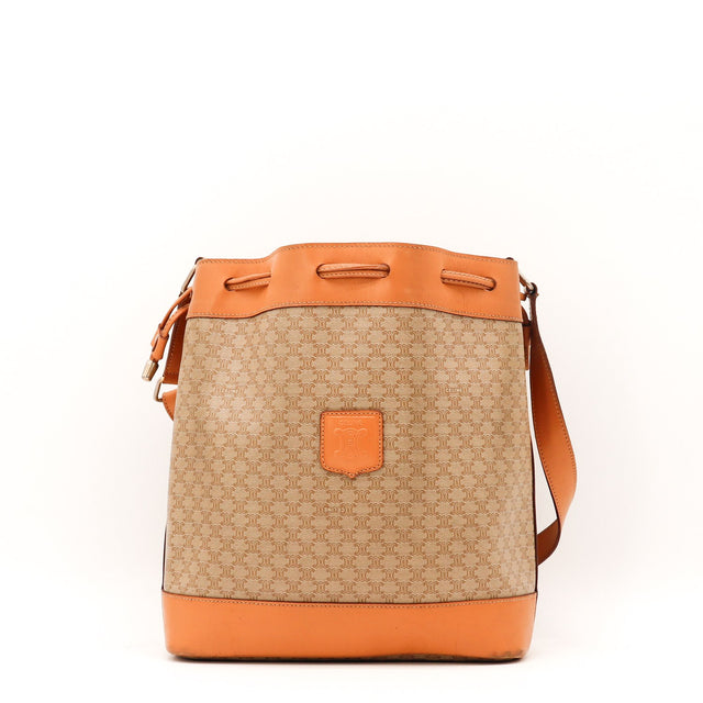 Sac Céline Seau Macadam toile Macadam beige vue de face occasion authentique — AMANA Vintage