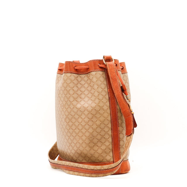 Vue de profil Céline Seau Macadam toile Macadam beige occasion authentique — AMANA Vintage