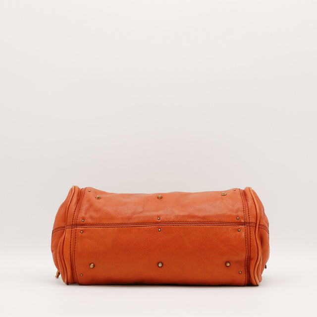 Détail de l'argenterie dorée vieillie Chloé Paddington occasion authentique — AMANA Vintage
