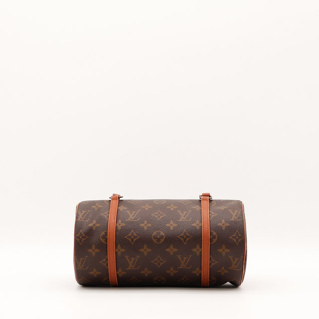 Détail de la fermeture éclair Louis Vuitton Papillon 26 Toile Monogramme occasion authentique — AMANA Vintage