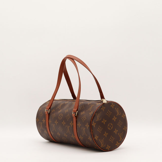 Détail de la fermeture éclair dorée Louis Vuitton Papillon 30 occasion authentique — AMANA Vintage