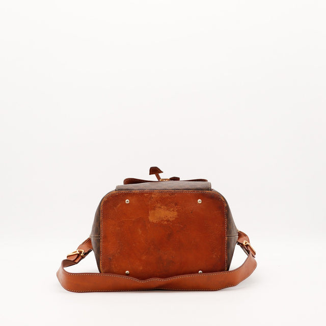 bodem en leer tas seau Celine Macadam slijtage en vlekken zichtbaars — AMANA Vintage