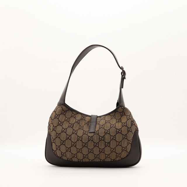 Sac Gucci Jackie vue de dos toile monogrammée occasion authentique — AMANA Vintage