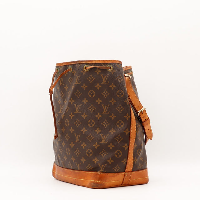 Vue de dos Louis Vuitton Noé Toile Monogramme occasion authentique — AMANA Vintage