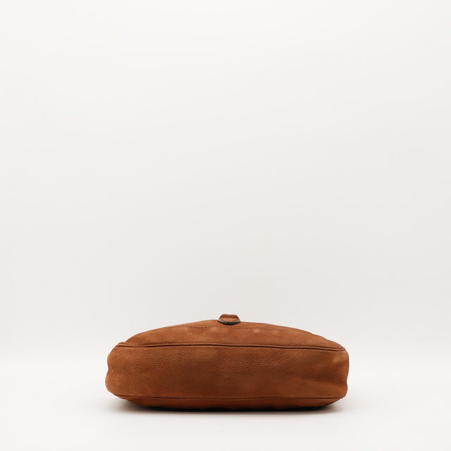 Fond du sac Gucci New Jackie cuir grainé marron occasion authentique — AMANA Vintage