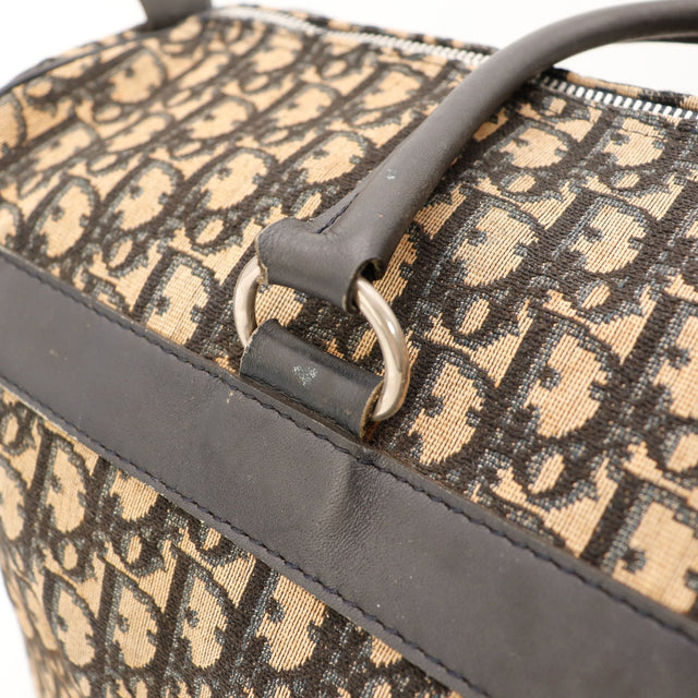 Interieur Boston Trotter Dior doublure cuir noir poche zippee bleue — AMANA Vintage