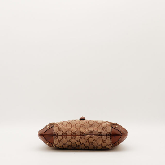 Sac Gucci New Jackie vue du fond toile monogrammée occasion authentique — AMANA Vintage