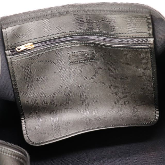 Interieur doublure toile Oblique sac Boston Trotter Christian Dior noir — AMANA Vintage