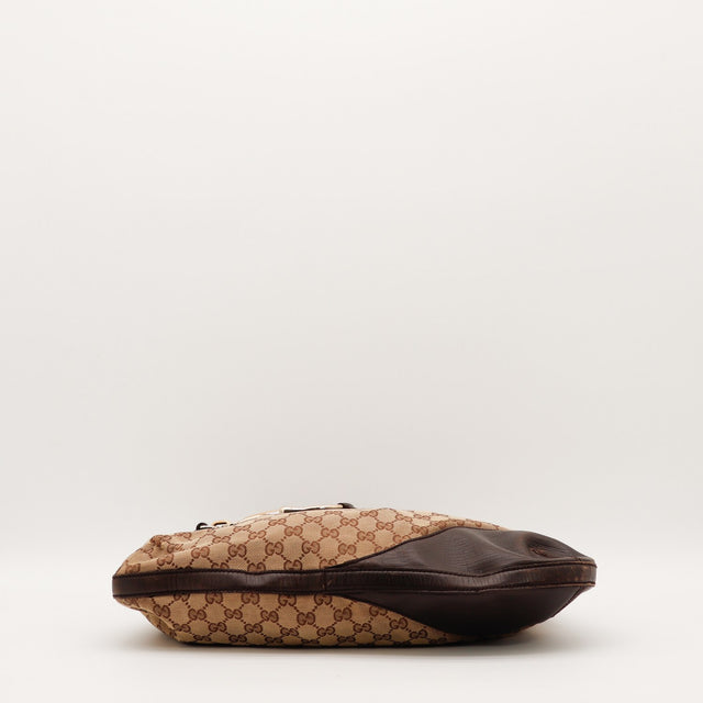 Sac Gucci Hobo Horsebit vue de dessous cuir marron occasion authentique — AMANA Vintage