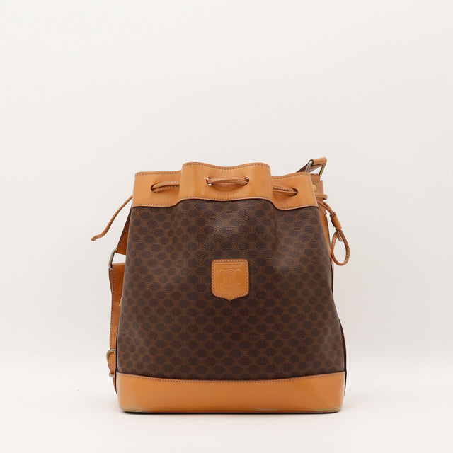 Sac Céline Seau Macadam toile Macadam marron vue de face occasion authentique — AMANA Vintage